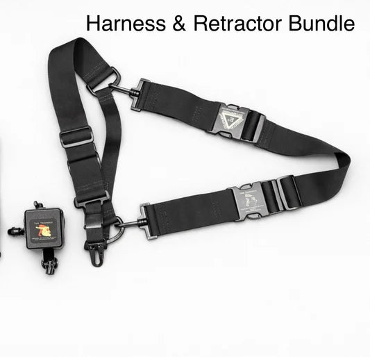 Harness & Retractor Bundle - Triangle weapon rentention system (Black)