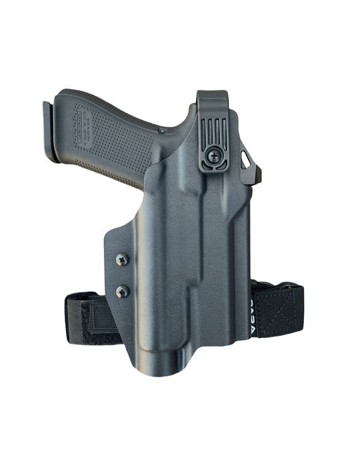 Level 2 Duty Holster - Light Bearing (with Leg Strap) - Dara Holsters