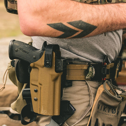 Glock 19 / 19X / 45 + X300u level 2 duty holster - Dara Holsters (Coyote Brown)