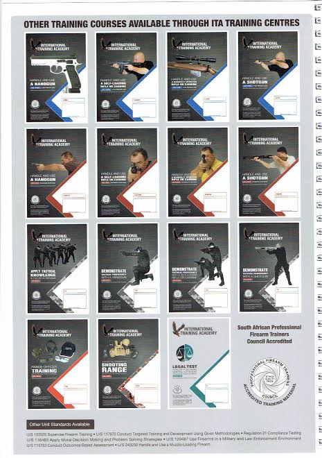Firearm training (1 module private; excl legal)
